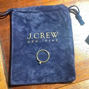 J.crew gold plated ring with cubic zirconia size 7